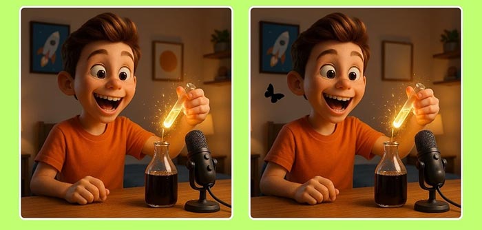 بازی فکری : تفاوت تصاویر پسر نابغه