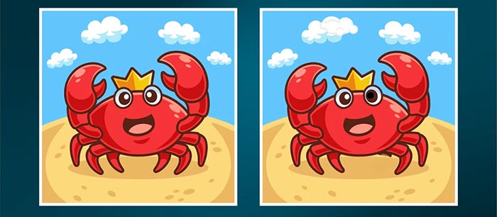 بازی فکری : 3 تفاوت تصویر آقای خرچنگ کجاست؟