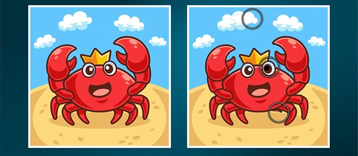 بازی فکری : 3 تفاوت تصویر آقای خرچنگ کجاست؟