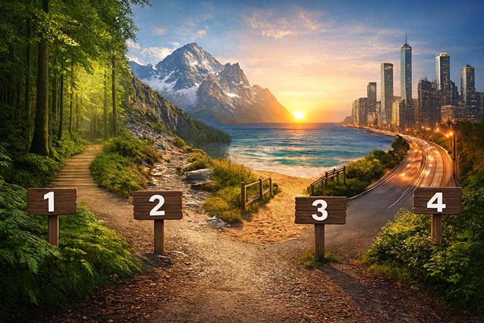 تست تصویری انتخاب مسیر کدام راه را انتخاب می‌ کنی؟